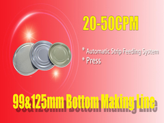 Het automatische Strook het Voeden Systeem voor kan Deksels 125mm Bodem en 99mm Bodem