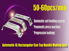 Automatische 4L rechthoekige lijn voor het maken van een handvat aan de bovenzijde