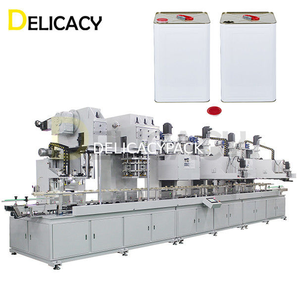 3 Fase Volledig Automatische Productie Lijn Voor 18L Vierkant Tin Can Iron Containers