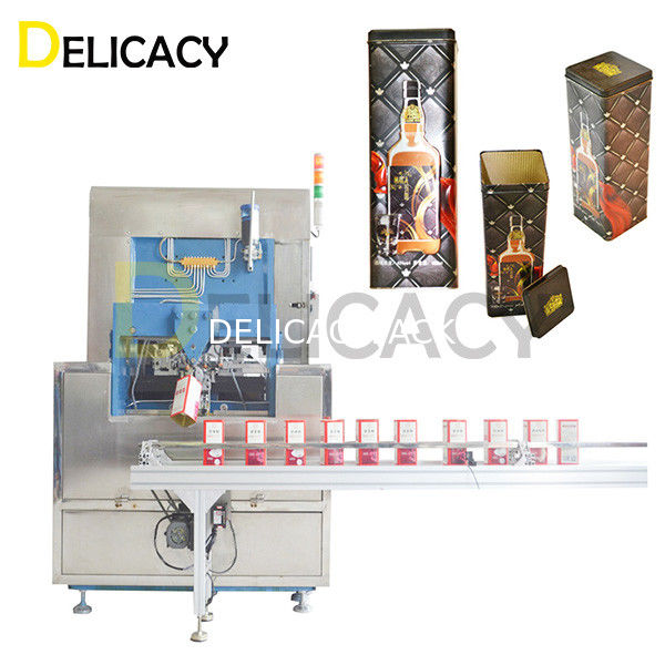 Kan sluiting naaimachine voor whiskey verpakking tin doos rechthoekige wijn tin doos gerst bree tin kan