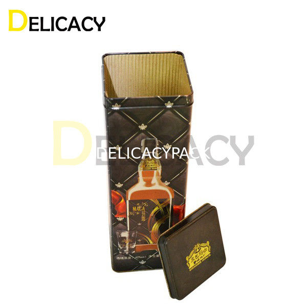 Kan sluiting naaimachine voor whiskey verpakking tin doos rechthoekige wijn tin doos gerst bree tin kan